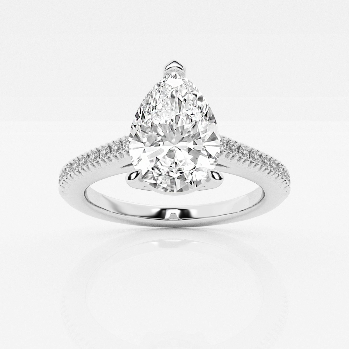 3 ctw Pear Lab Grown Diamond Engagement Ring